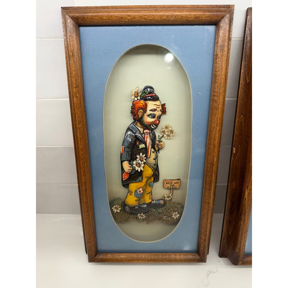 3D Layered Clown Prints Set of TWO‎